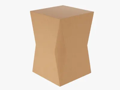 Beveled corner packaging box 01 3D model