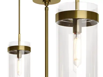 RAVELLE PENDANT BRASS 3D model