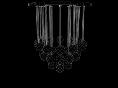 ROUND CLUSTER CHANDELIER 3D model