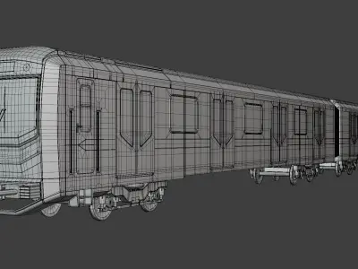Warsaw metro exterior 3D model