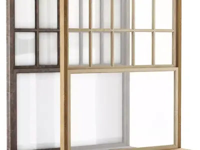 Rectangle windows  Low-poly 3D model