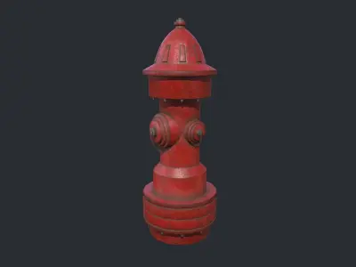 Fire Hydrant 3D prop Low-poly 3D model