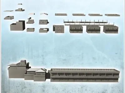 American headquarters of the MACV Compound Hue Vietnam - Modern  3D print model