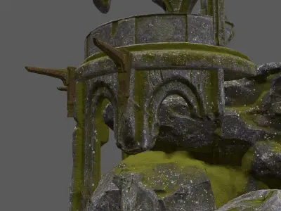 old temple 3D model