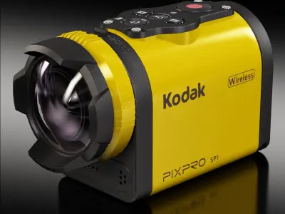 Kodak Pixpro Sp1 action camera Low-poly 3D model