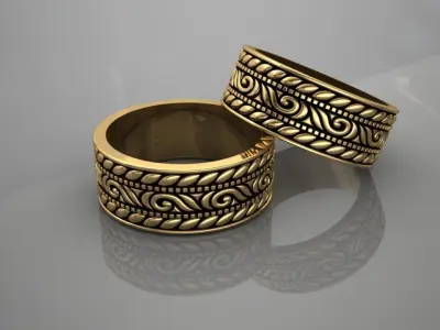 Beautiful filigree Ring  3D print model