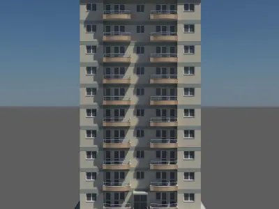 Apartment 10 Floors 3D model