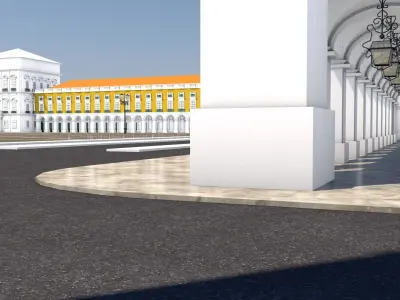 Terreiro do Paco - Lisbon Square - Praca do Comercio 3D model