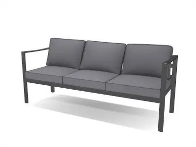 out bench sling fabric 020 Low-poly 3D model