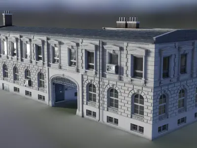European Building 05 Low-poly 3D model