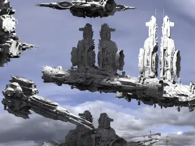 Sci-Fi Droid Prowler Base Facilities 11  3D model