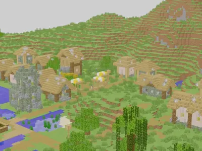 Minecraft Village 3D model