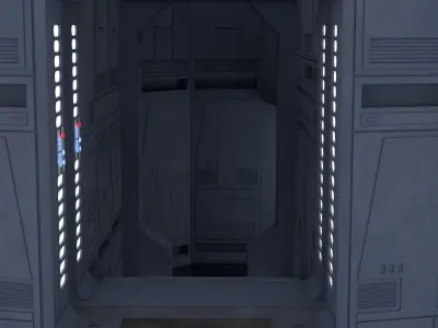 Set 2b - Death Star Extention Bridge Hallway 1-18 Scale kenner 3D print model