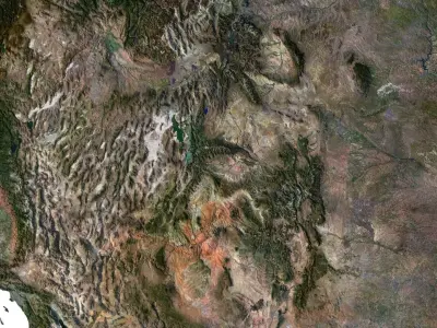 United States Terrain 3D Map 3D model