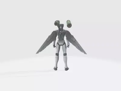 robot alien 3D model