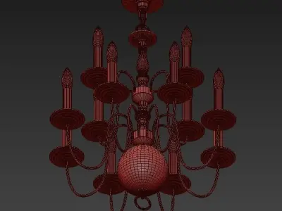 Six chandeier 3D model