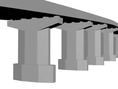 Concrete Bridge 3D model purchase