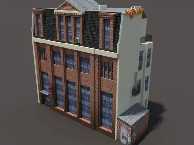 Apartment House Low Poly 3d Model 154 Low-poly 3D model