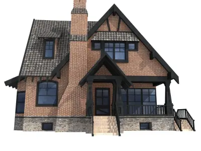 Country Low Poly House 3 Low-poly 3D model