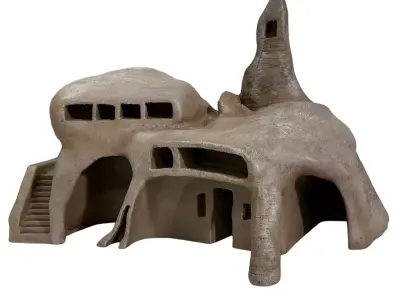 House from Planet of the Apes 1968 in 1-72 and 1-87 HO Scale 3D print model