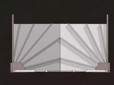 mordern steel gate 3D model