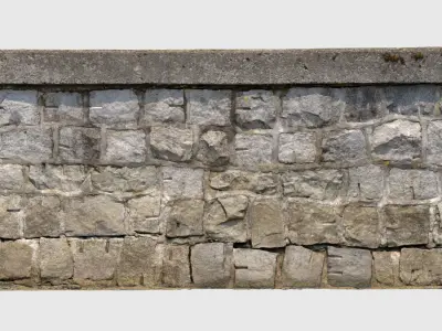 Seawall stone wall 3D model