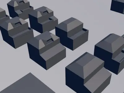 Modular Lowpoly City  Free low-poly 3D model