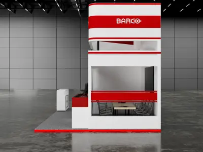 booth6x4 open 3 side  3D model