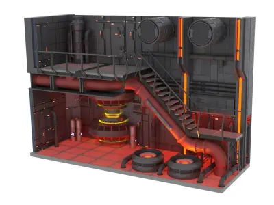 Set 1c - Death Star Control Engineering 1-6 scale Hottoys  3D Model Pack