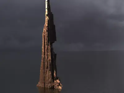Tatooine Ship Ancient Temple 3 3D model