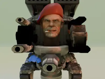 skibidi toilet rocket 3D model