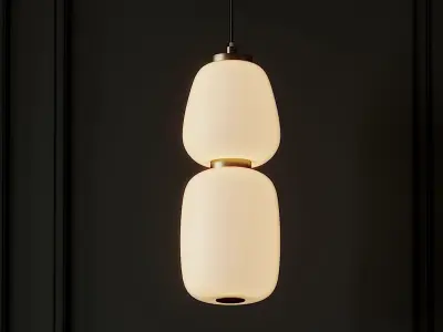 Soji 3 and 2 Light LED Mini Pendant By ET2 Lighting 3D model