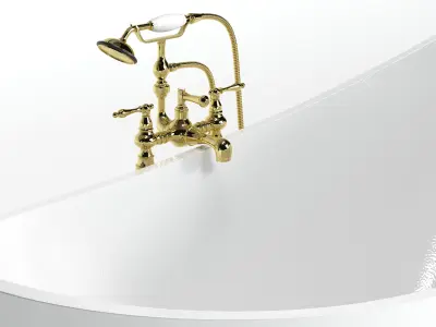 Bathtube with Shower 02 3D model