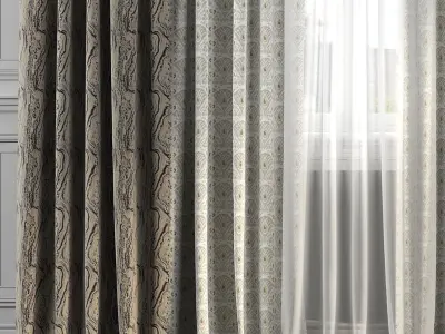 Curtain Set 222 3D model