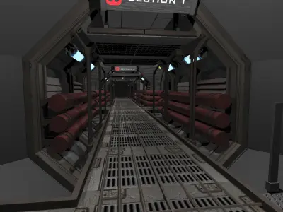 Sci-Fi Level Builder 2 Low-poly 3D model