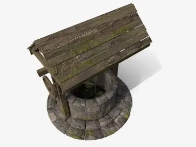 Medieval Well Low-poly 3D model