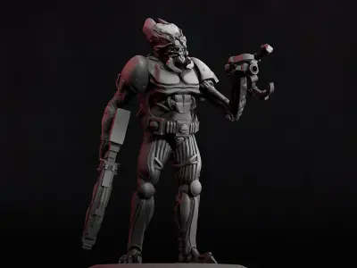 Alien Warriors Squad 3D print model