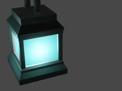 Medieval Street Light Low-poly 3D model