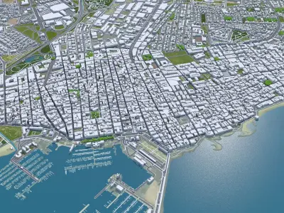 Torrevieja Spain Low-poly 3D model
