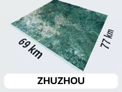 Zhuzhou China City Landscape 3D Model 3D model