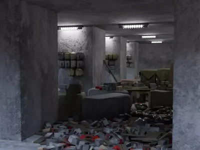 Abandoned Building Rubble - Environment 002 Low-poly 3D model