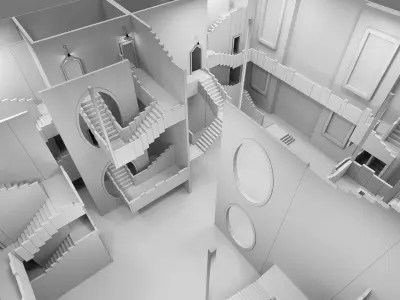 Squid Game  Artistic room 3D Model Low-poly 3D model