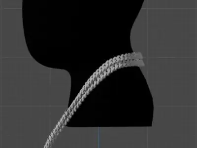 Explore the Future of Style with Our Cuban Chains Low-poly 3D model