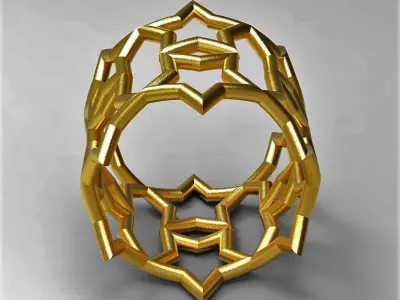 Star Ring 3D print model