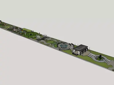 Median Garden Design 3D model