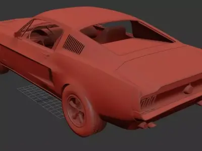 F Mustang GT 1967 3D print model