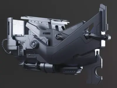 SciFi Ship - Hard Surface Model 3D model