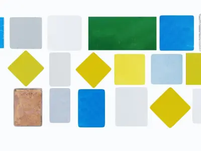 street signs 18 styles collections Low-poly 3D model