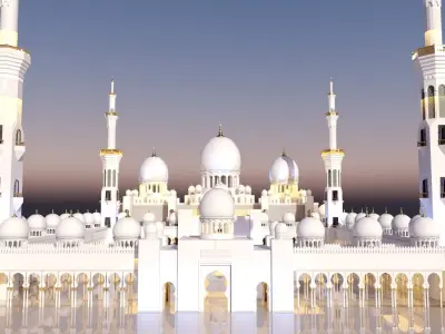 sheikh zayed mosque 3D model