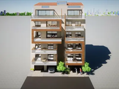 6-storey building with 2 maisonettes Free 3D model